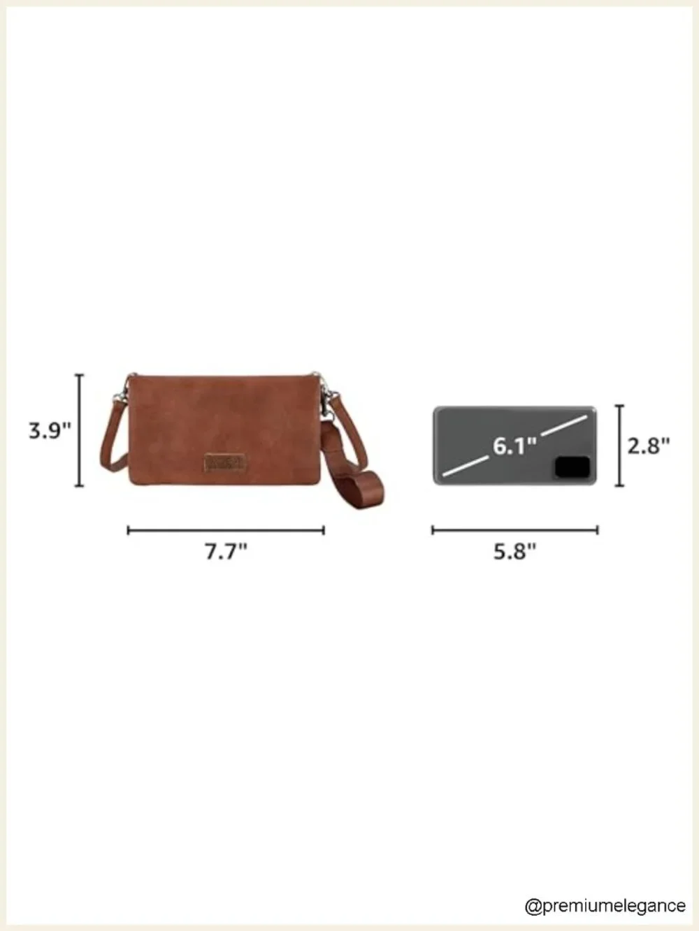 Wristlet Wallet RFID Blocking Bifold Clutch Crossbody with Strap